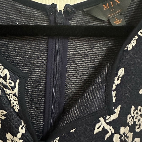 Mix by 41 Hawthorn Dress Navy Blue White Floral - Picture 3 of 5